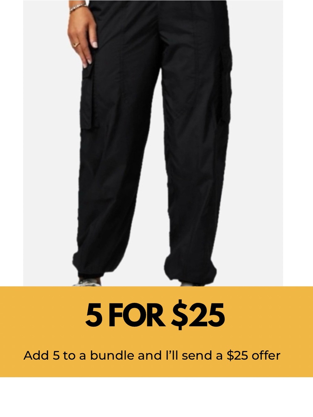 Fabletics elastic waist cargo pants.
